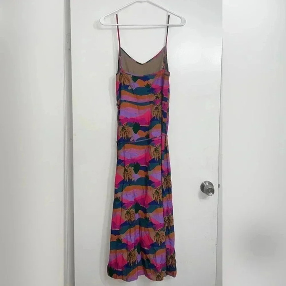 Marie Sixtine Boho Desert Print Dress With Front Slit Like New - Picture 4 of 4